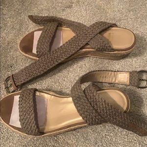 Stuart Weitzman woven bottom sandals